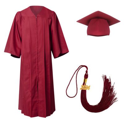 Maroon ClassicCharm High School Graduation Kit: Gown, Cap, and Tassel