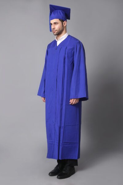 Royal Blue Cap and Gown Excellence: Complete Graduation Set
