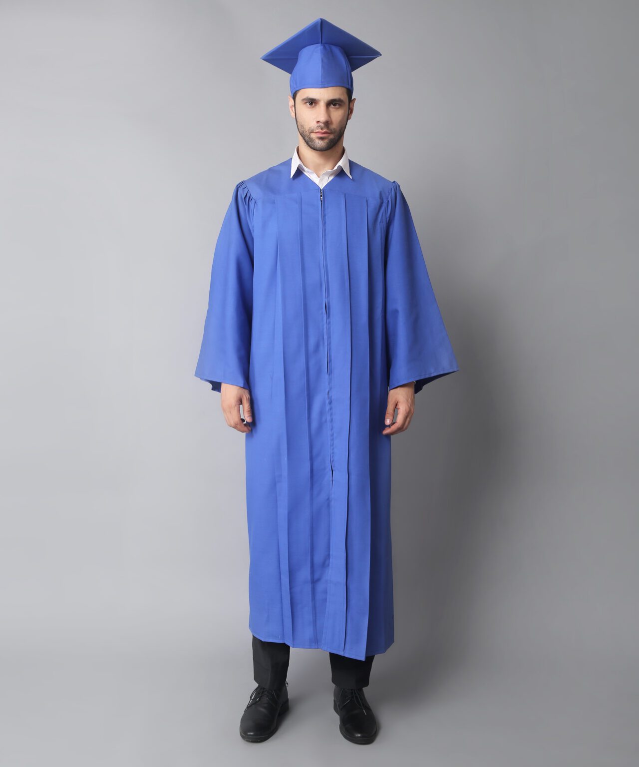 Shiny Light Blue Graduation Cap | Cap and Gown Direct