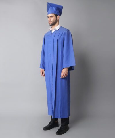 Royal blue Economy Essentials High School Graduation Kit: Gown, Cap and Tassel Set – Affordable and Complete Ensemble for Graduates