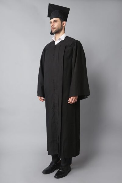 Black Deluxe Supreme High School Graduation Kit: Gown, Cap and Tassel