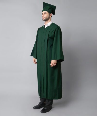 Forest Green Cap and Gown Excellence: Complete Graduation Set