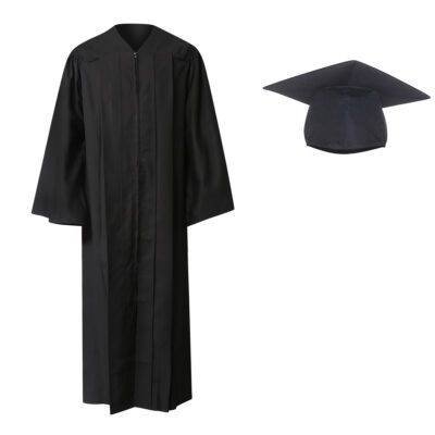 Black Cap and Gown Excellence: Complete Graduation Set