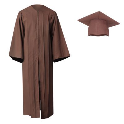 Brown Cap and Gown Excellence: Complete Graduation Set