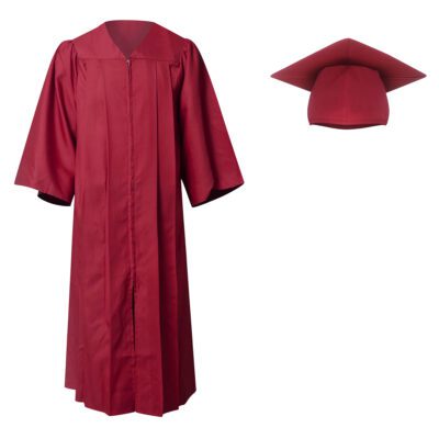 Maroon Cap and Gown Excellence: Complete Graduation Set