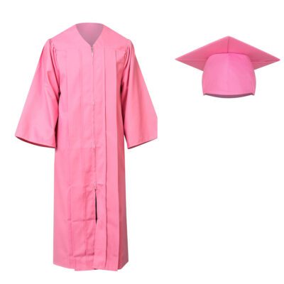 Pink Cap and Gown Excellence: Complete Graduation Set