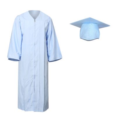 Sky Blue Cap and Gown Excellence: Complete Graduation Set