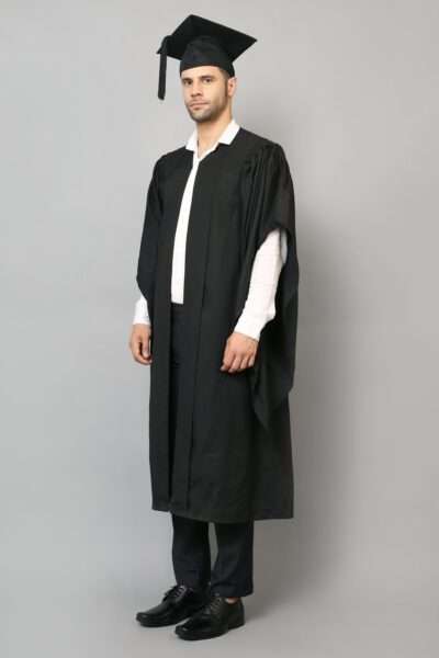 Black Super Elegant AUS Bachelor’s Graduation Gown, Cap and Tassel