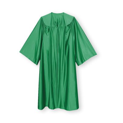 Kelly Green Shiny Classic Graduation Gown