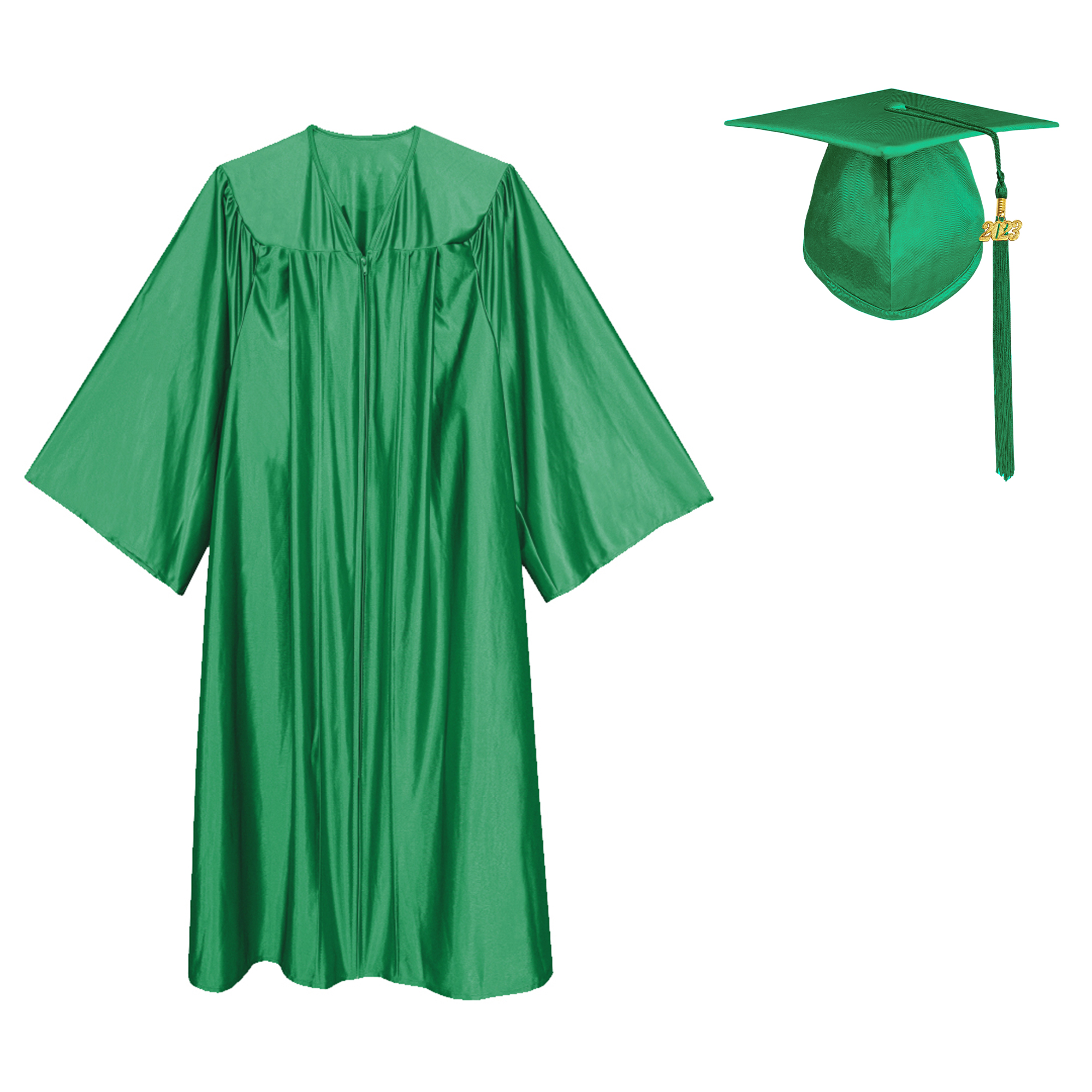 Kelly Green Shiny Primary School Graduation Cap & Gown - Graduation ...