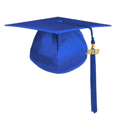 Royal Blue Shiny Graduation Cap
